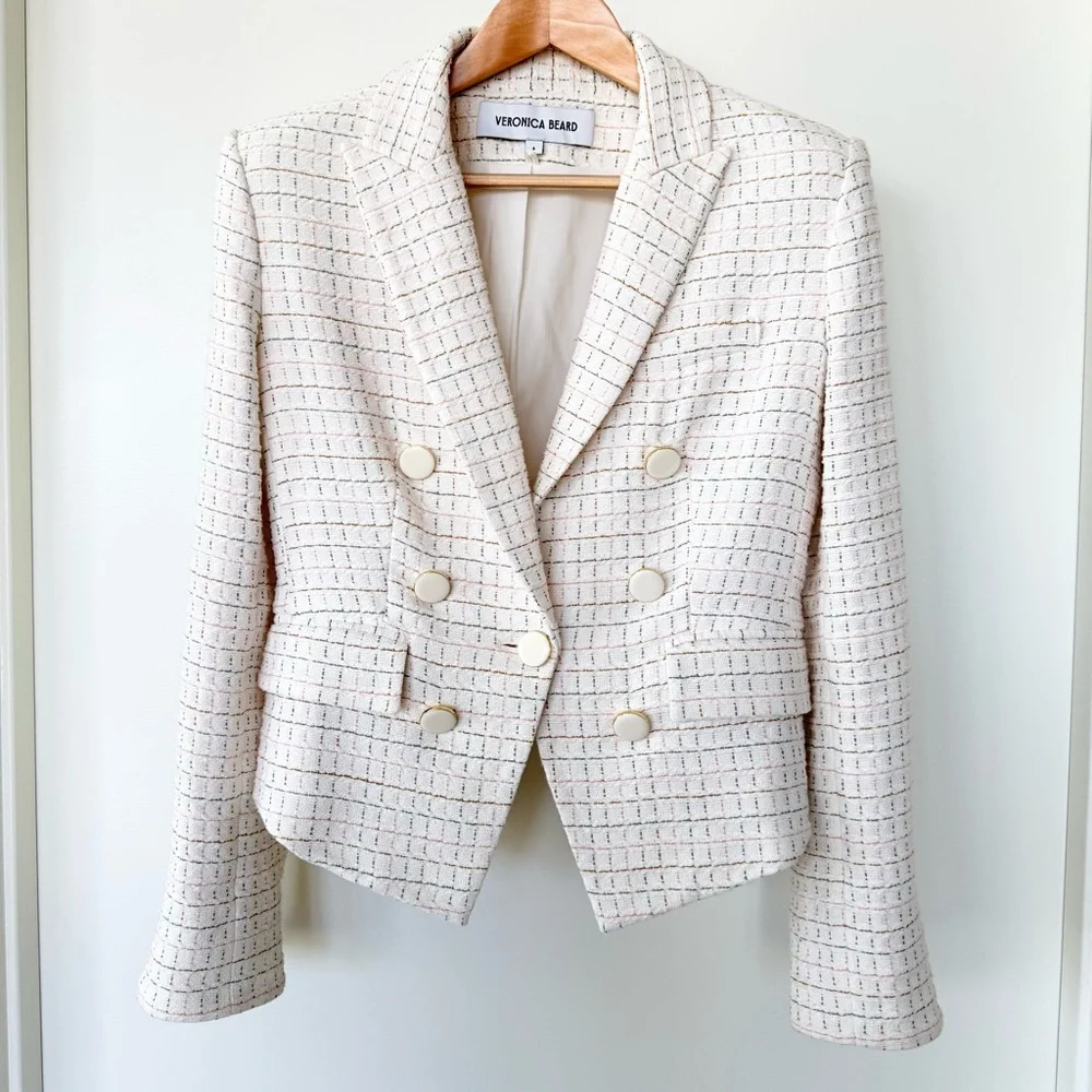 Veronica Beard Ivory Textured Blazer - Picture 2 of 11